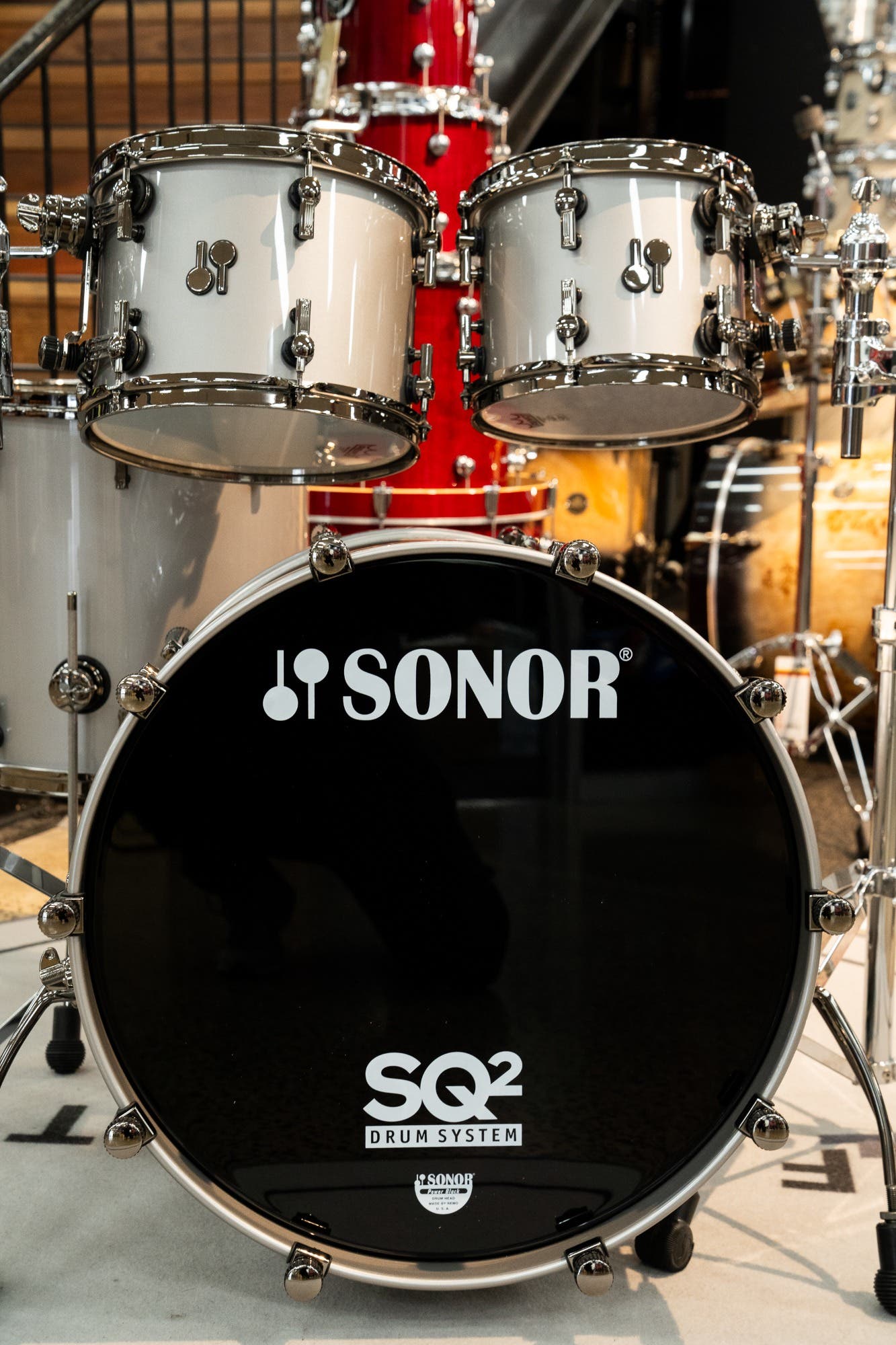 Sonor SQ2 4pc Drum Kit - Shell Pack - Grey Aluminium Lacquer / Black HW (10x8 12x9 16x16 22x17)