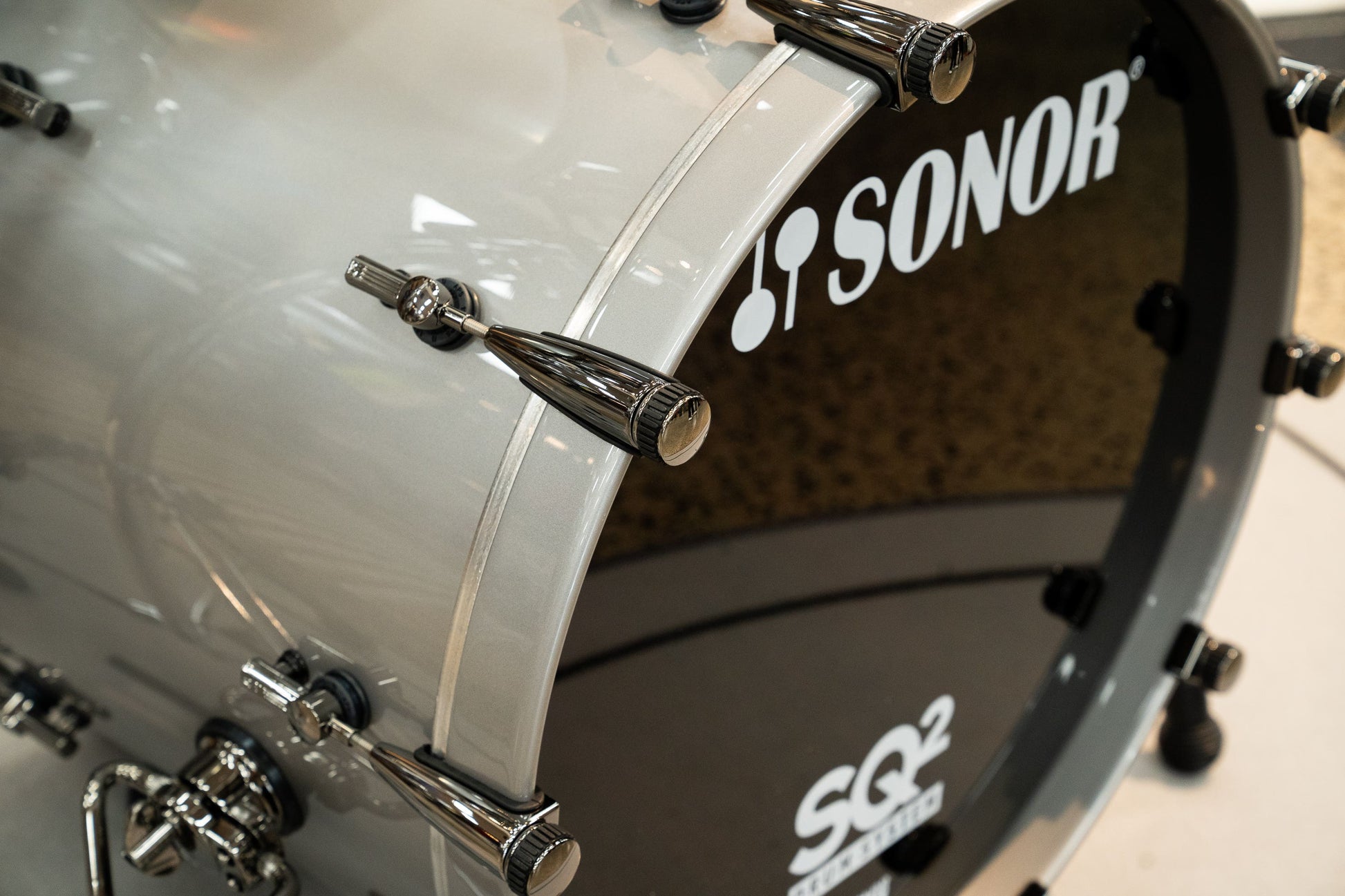 Sonor SQ2 4pc Drum Kit - Shell Pack - Grey Aluminium Lacquer / Black HW (10x8 12x9 16x16 22x17)