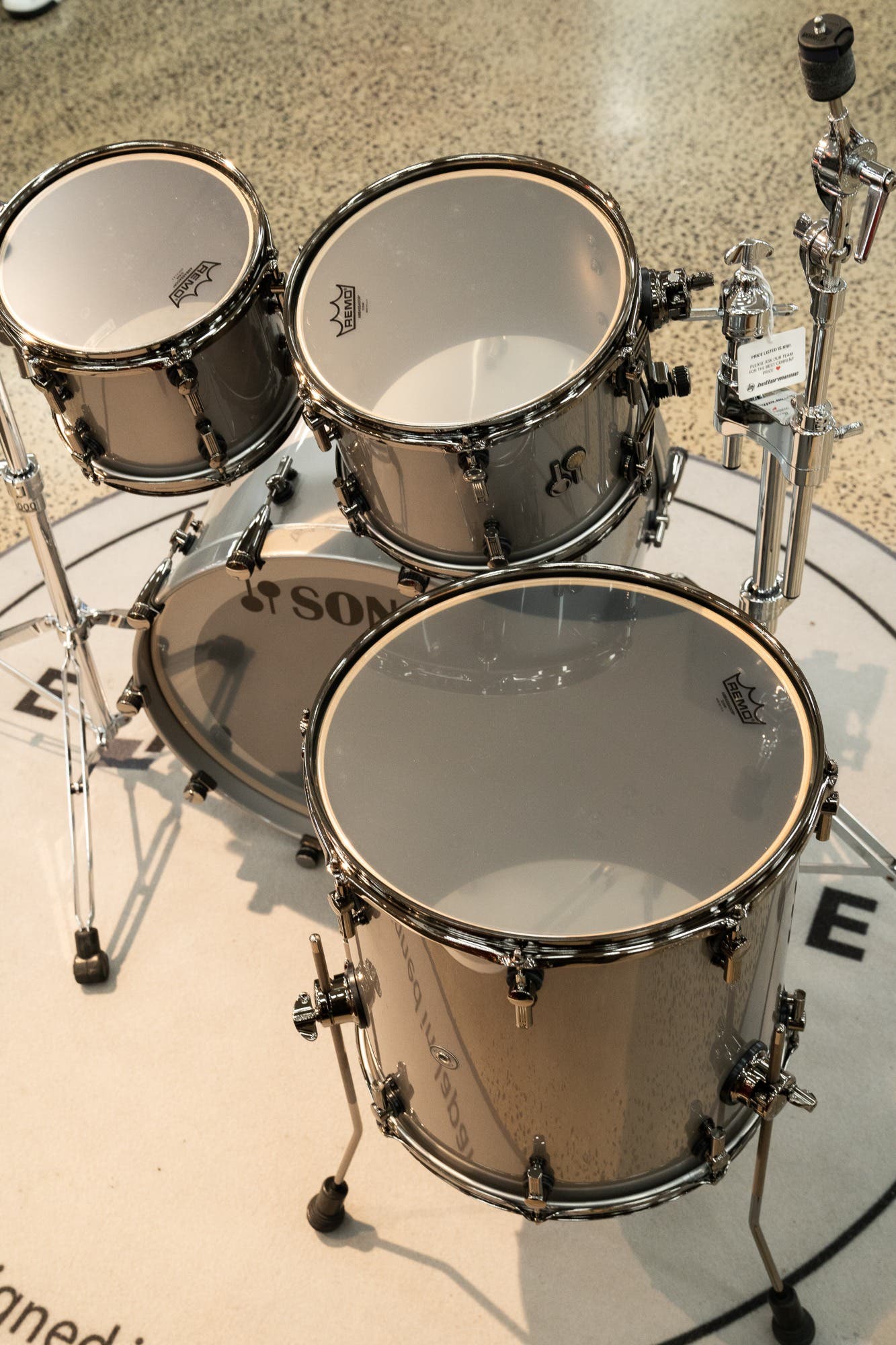 Sonor SQ2 4pc Drum Kit - Shell Pack - Grey Aluminium Lacquer / Black HW (10x8 12x9 16x16 22x17)