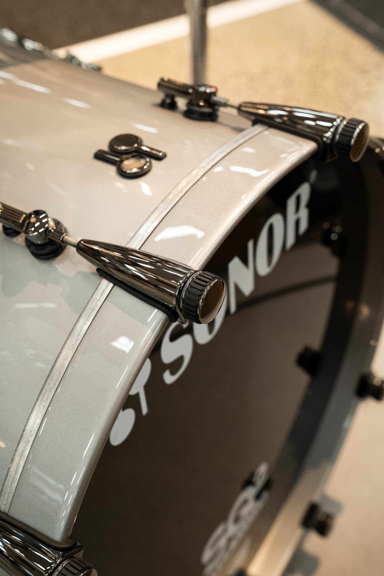 Sonor SQ2 4pc Drum Kit - Shell Pack - Grey Aluminium Lacquer / Black HW (10x8 12x9 16x16 22x17)