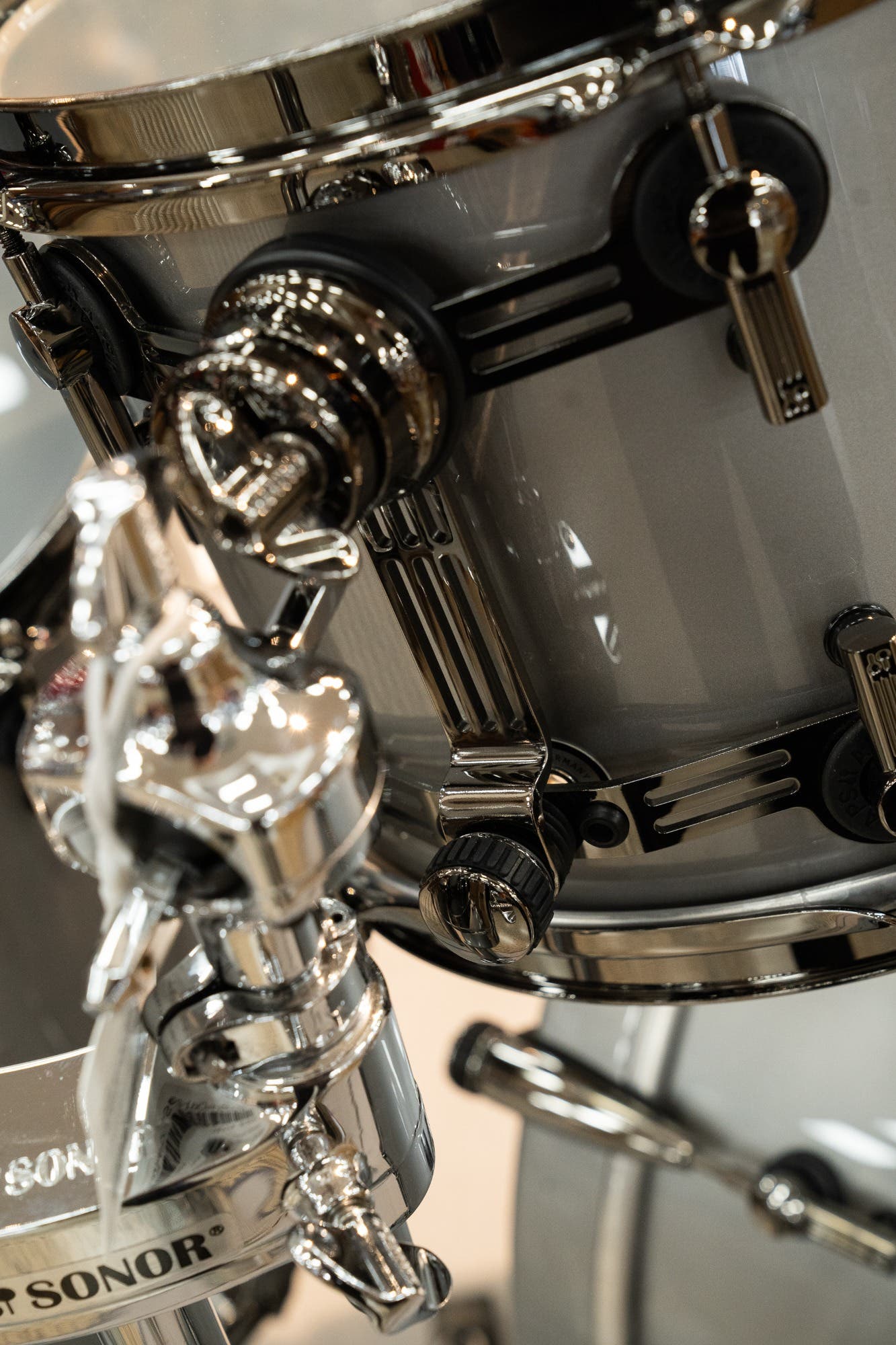 Sonor SQ2 4pc Drum Kit - Shell Pack - Grey Aluminium Lacquer / Black HW (10x8 12x9 16x16 22x17)