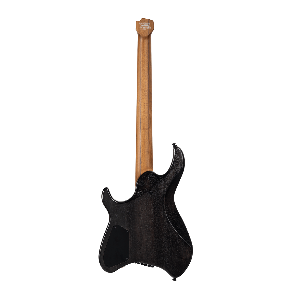 Cort Space G6MS Headless Multi-Scale Electric Guitar - Semi-Gloss Trans Black