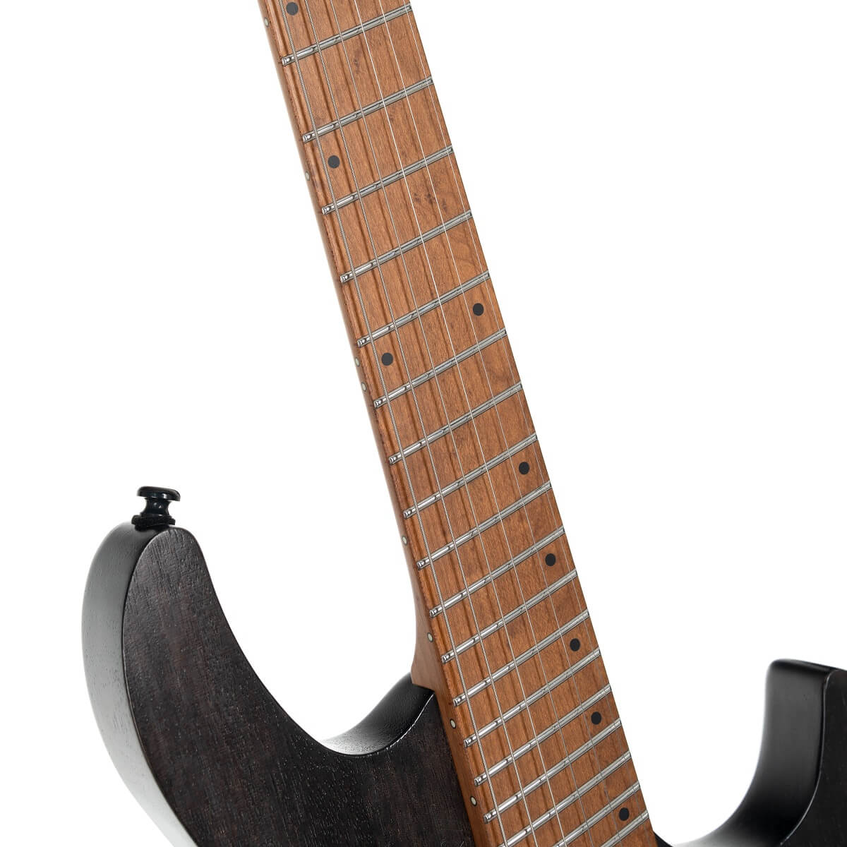 Cort Space G6MS Headless Multi-Scale Electric Guitar - Semi-Gloss Trans Black