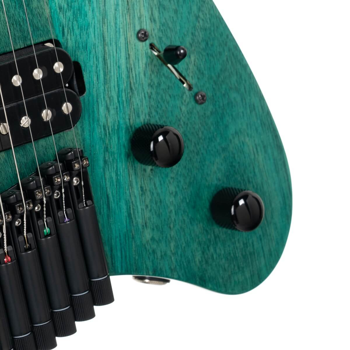 Cort Space G6MS Headless Multi-Scale Electric Guitar - Semi-Gloss Turquoise
