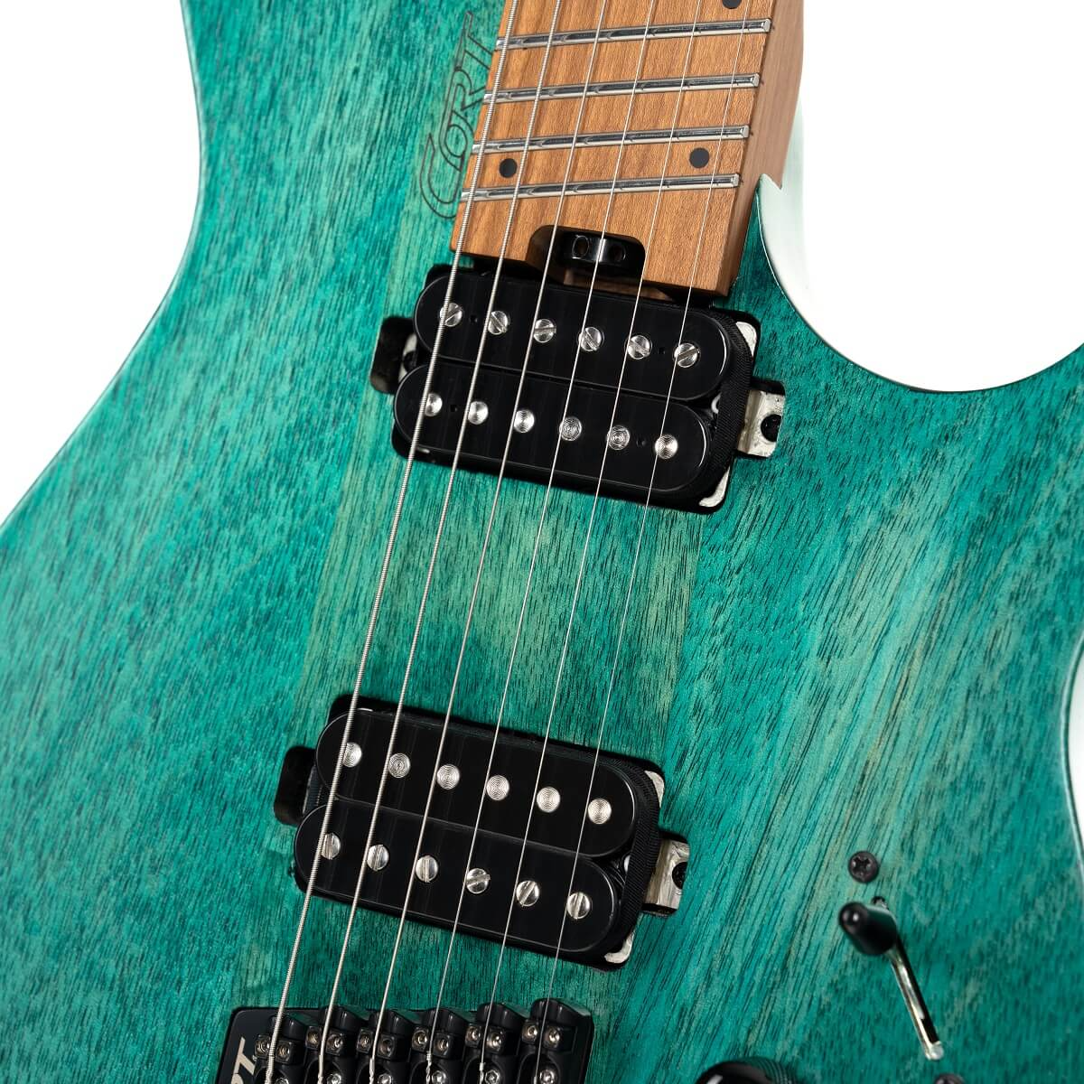 Cort Space G6MS Headless Multi-Scale Electric Guitar - Semi-Gloss Turquoise