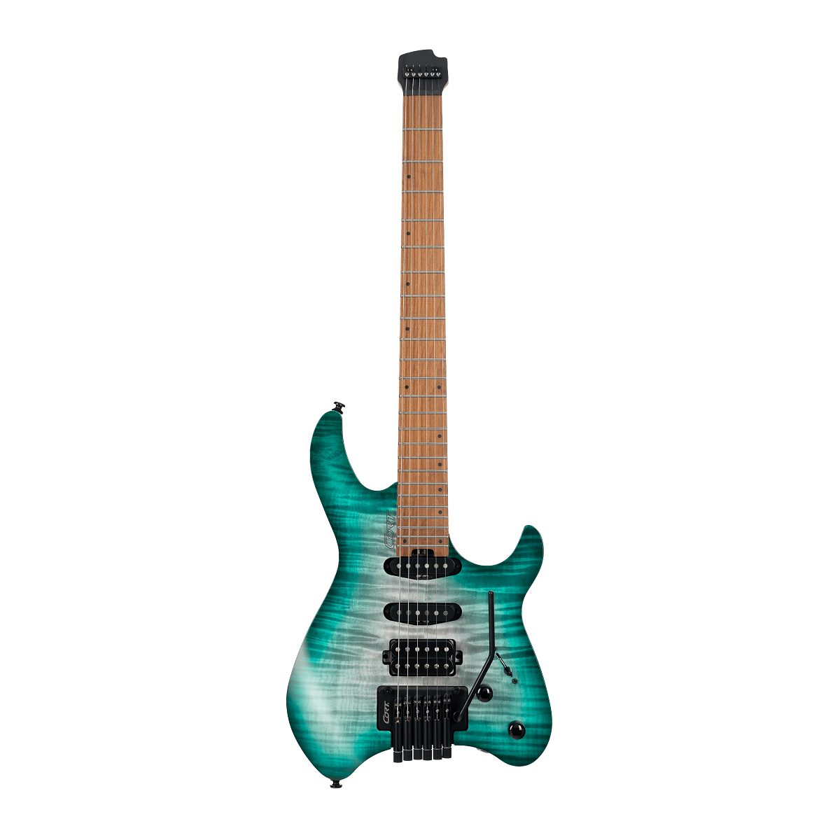 Cort Space G6TR Headless Electric Guitar - Semi-Gloss Lagoon