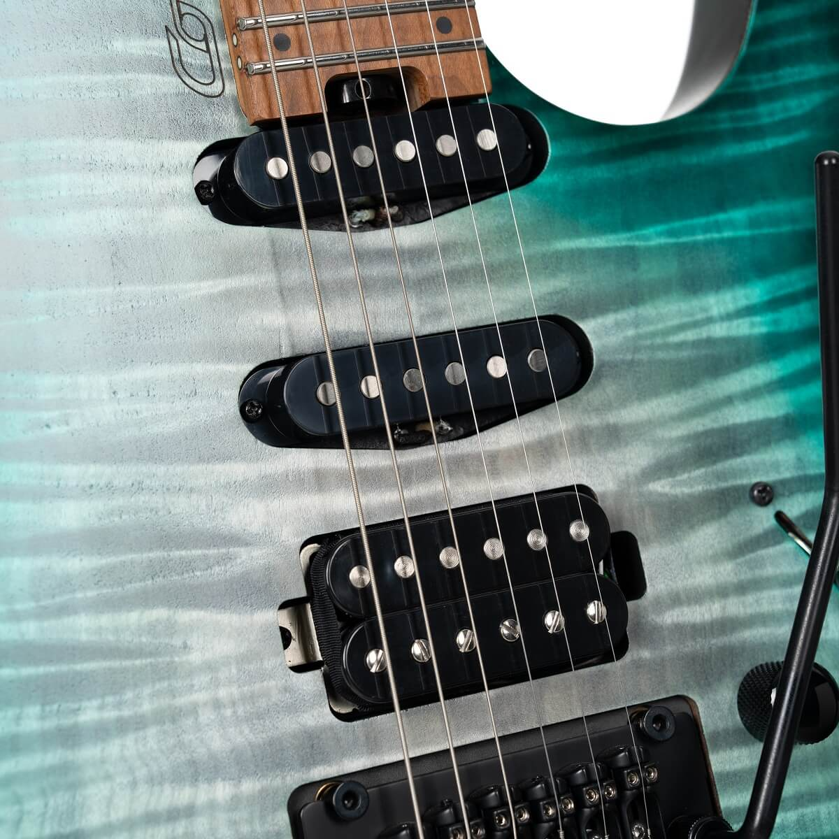 Cort Space G6TR Headless Electric Guitar - Semi-Gloss Lagoon
