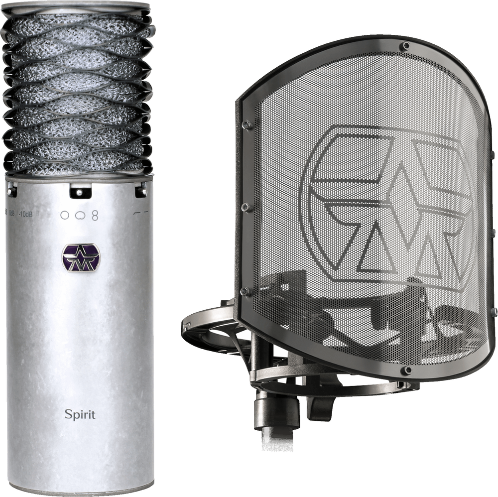 Aston Microphones Spirit Silver Bundle w/Pop Filter + Shock Mount