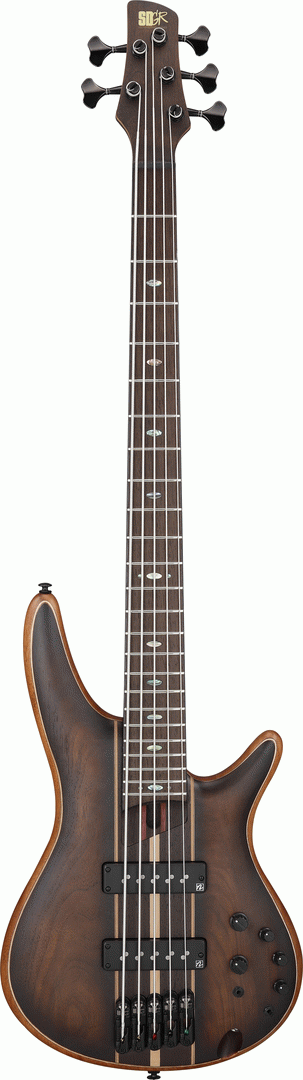 Ibanez SR1355B Premium 5-String Bass w/ Bag - Dual Mocha Burst Flat