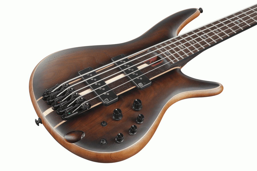 Ibanez SR1355B Premium 5-String Bass w/ Bag - Dual Mocha Burst Flat