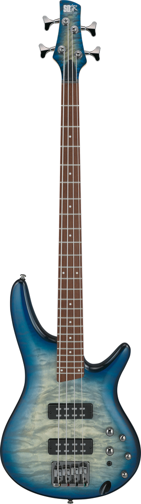 Ibanez SR400EQM Electric Bass - Stained Cosmic Blue Starburst