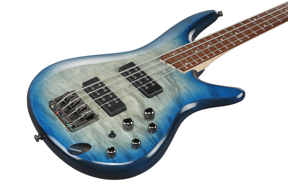 Ibanez SR400EQM Electric Bass - Stained Cosmic Blue Starburst