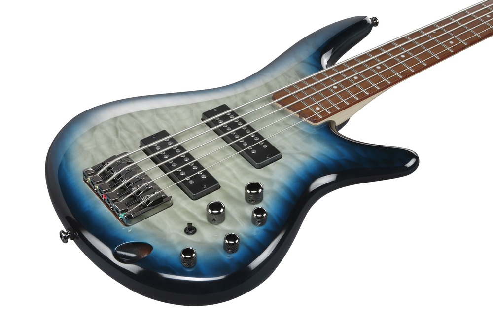 Ibanez SR405EQM 5 String Electric Bass - Stained Cosmic Blue Starburst