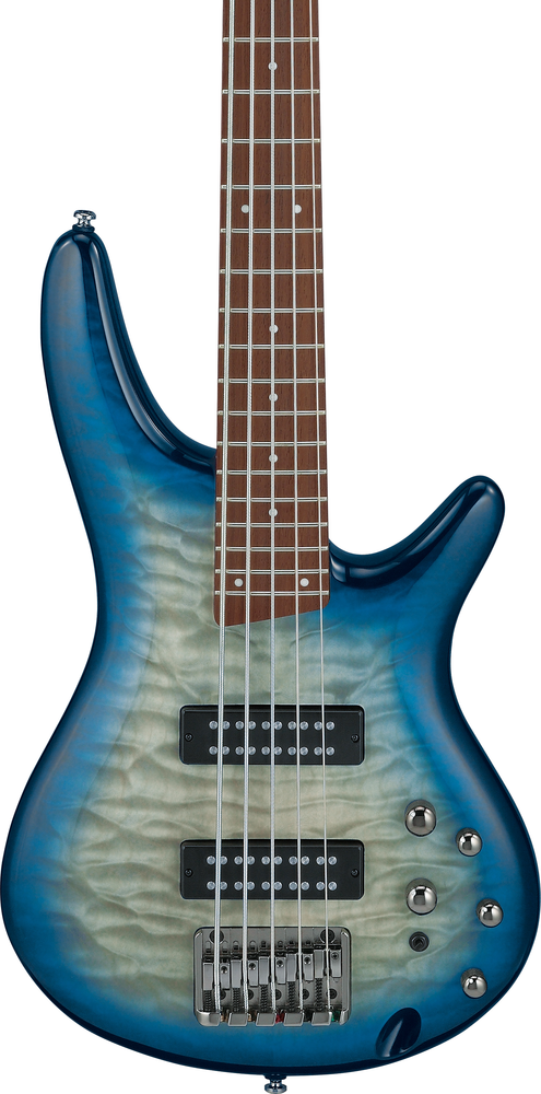 Ibanez SR405EQM 5 String Electric Bass - Stained Cosmic Blue Starburst