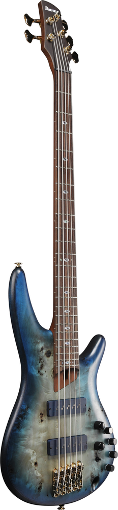 Ibanez SR6605 5 String Electric Bass w/ Case - Ghost Fleet Blue Burst