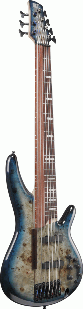 Ibanez SRAS7 7 String 'Ashula' Electric Bass - Cosmic Blue Starburst