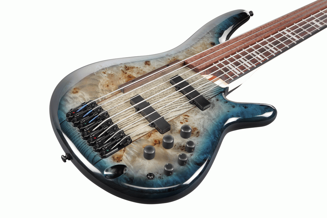 Ibanez SRAS7 7 String 'Ashula' Electric Bass - Cosmic Blue Starburst