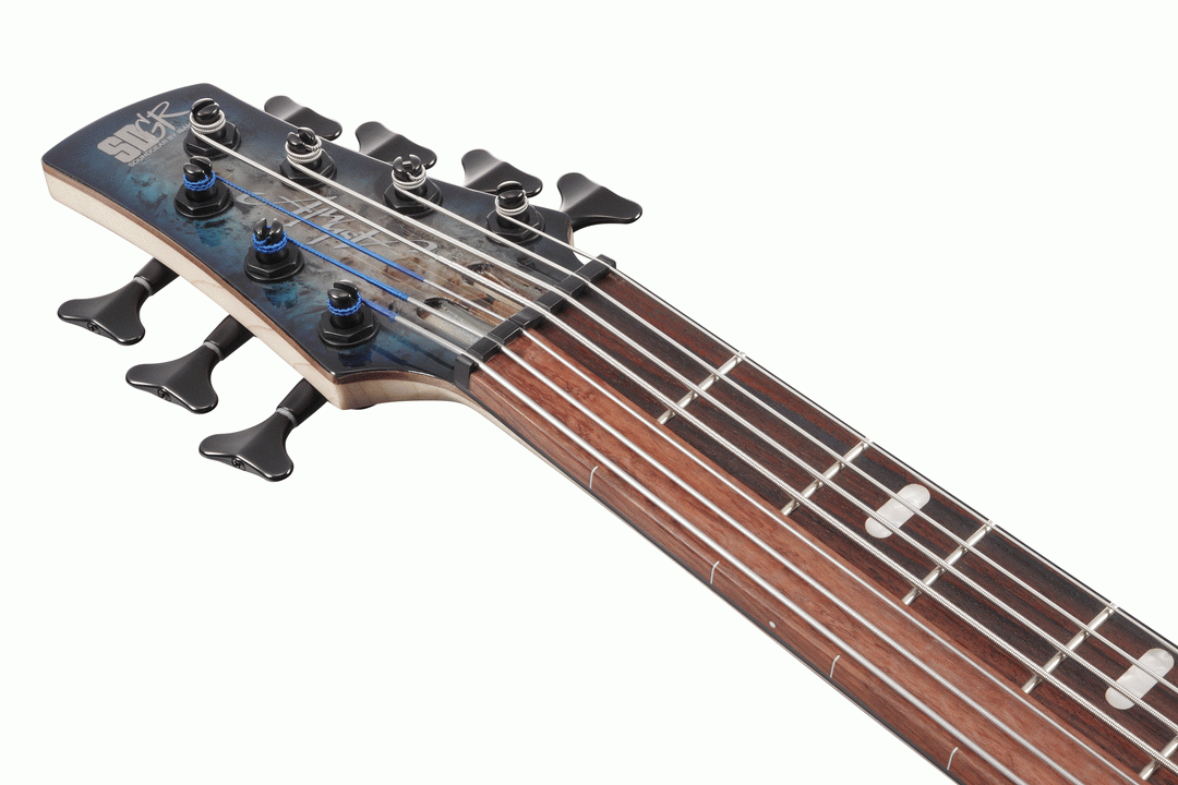 Ibanez SRAS7 7 String 'Ashula' Electric Bass - Cosmic Blue Starburst