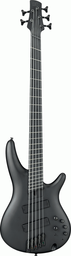 Ibanez Iron Label SRMS625EX Multi-scale 5-String Bass - Black Flat