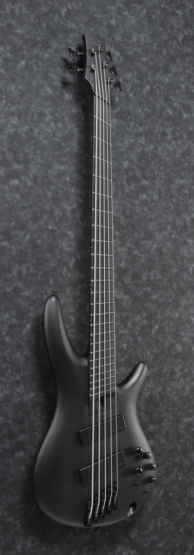 Ibanez Iron Label SRMS625EX Multi-scale 5-String Bass - Black Flat