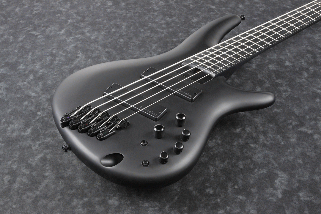 Ibanez Iron Label SRMS625EX Multi-scale 5-String Bass - Black Flat