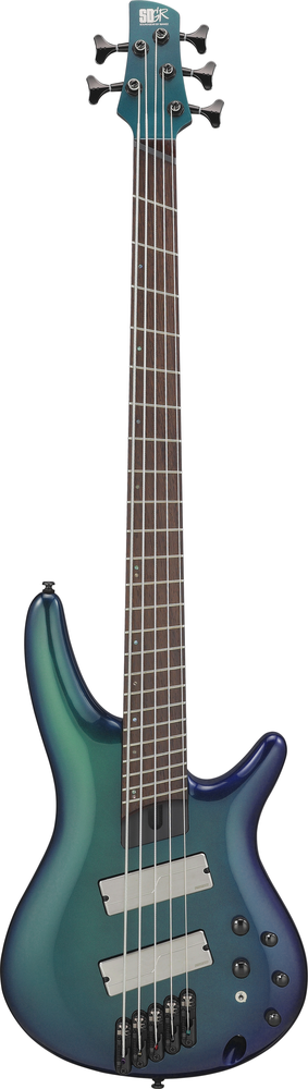 Ibanez SRMS725BCM 5 String Electric Bass Guitar-  Blue Chameleon