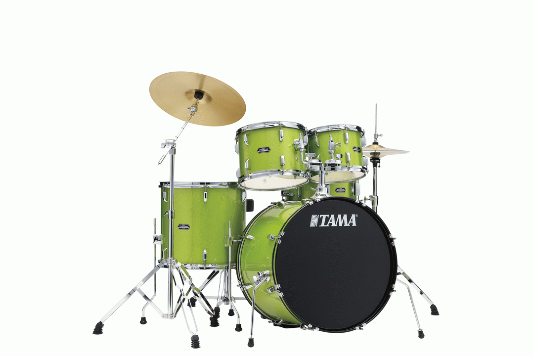 Tama ST52H5C Stagestar 5pc Drum Kit w/22" Bass Drum - LIME GREEN SPARKLE