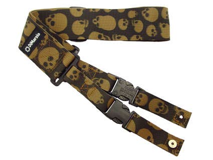 Dimarzio Clip-Lock Guitar Strap - Camo Skull