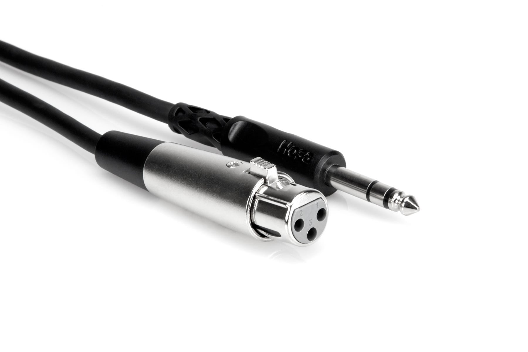 Hosa Balanced XLR (F) - 1/4" TRS Cable - 5ft (STX105F)