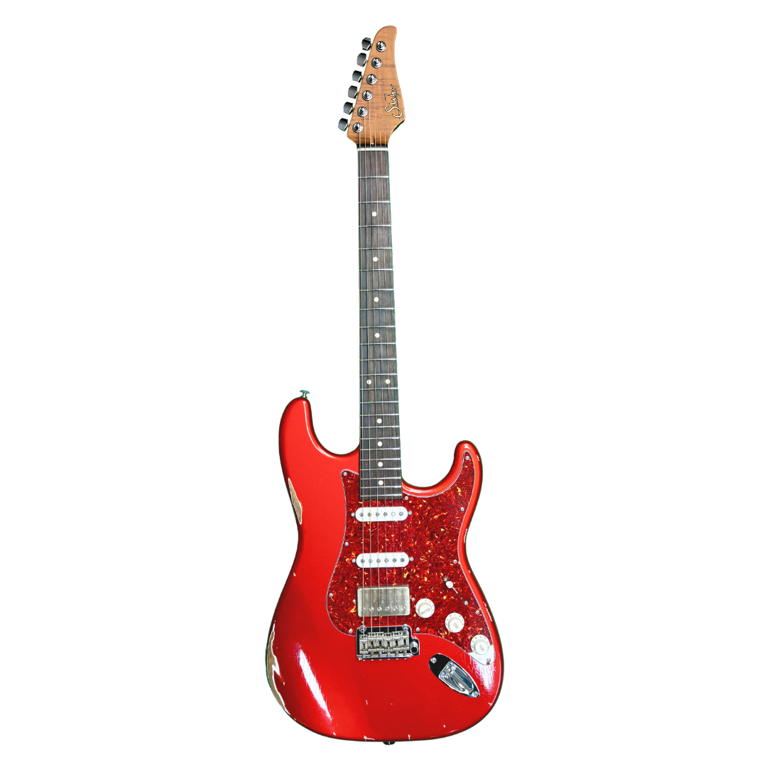 Suhr Dealer Select Classic Antique HSS - Roasted Flame Maple Neck / Rosewood FB - Candy Apple Red