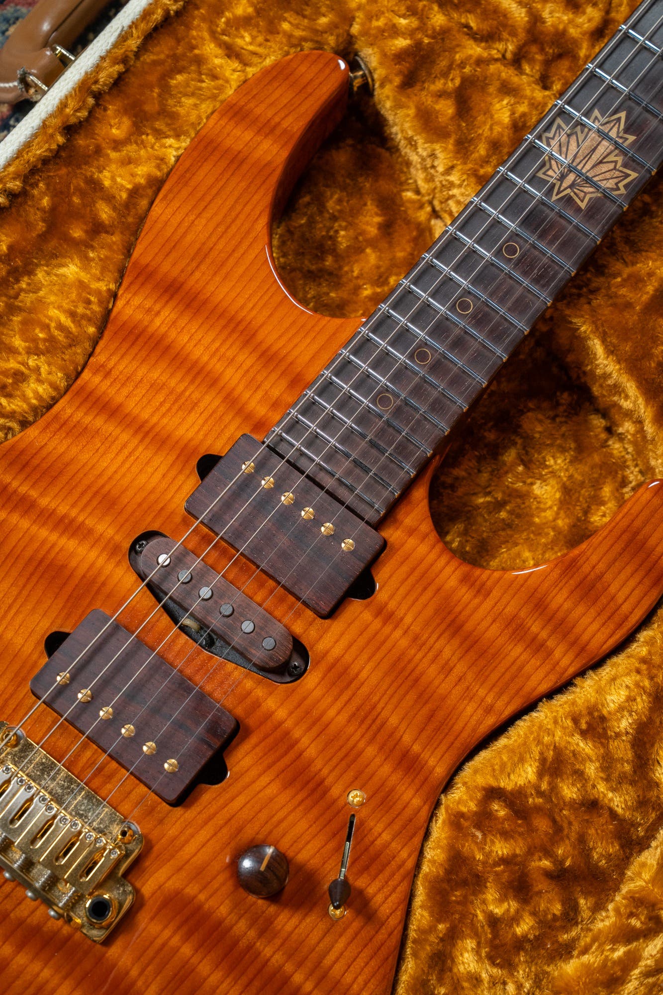 Suhr 2015 Collection Modern Carve Top w/Case + Matching Pedal - Figured Redwood - Pre-Owned (#27209)