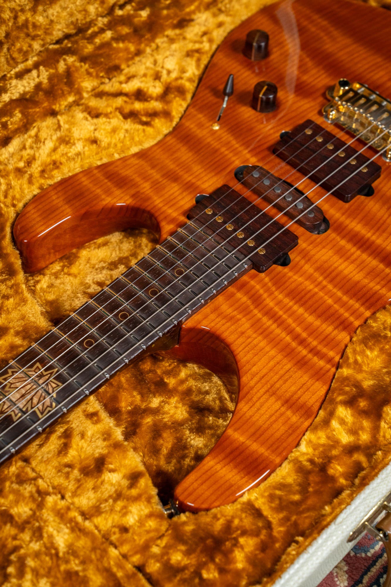 Suhr 2015 Collection Modern Carve Top w/Case + Matching Pedal - Figured Redwood - Pre-Owned (#27209)