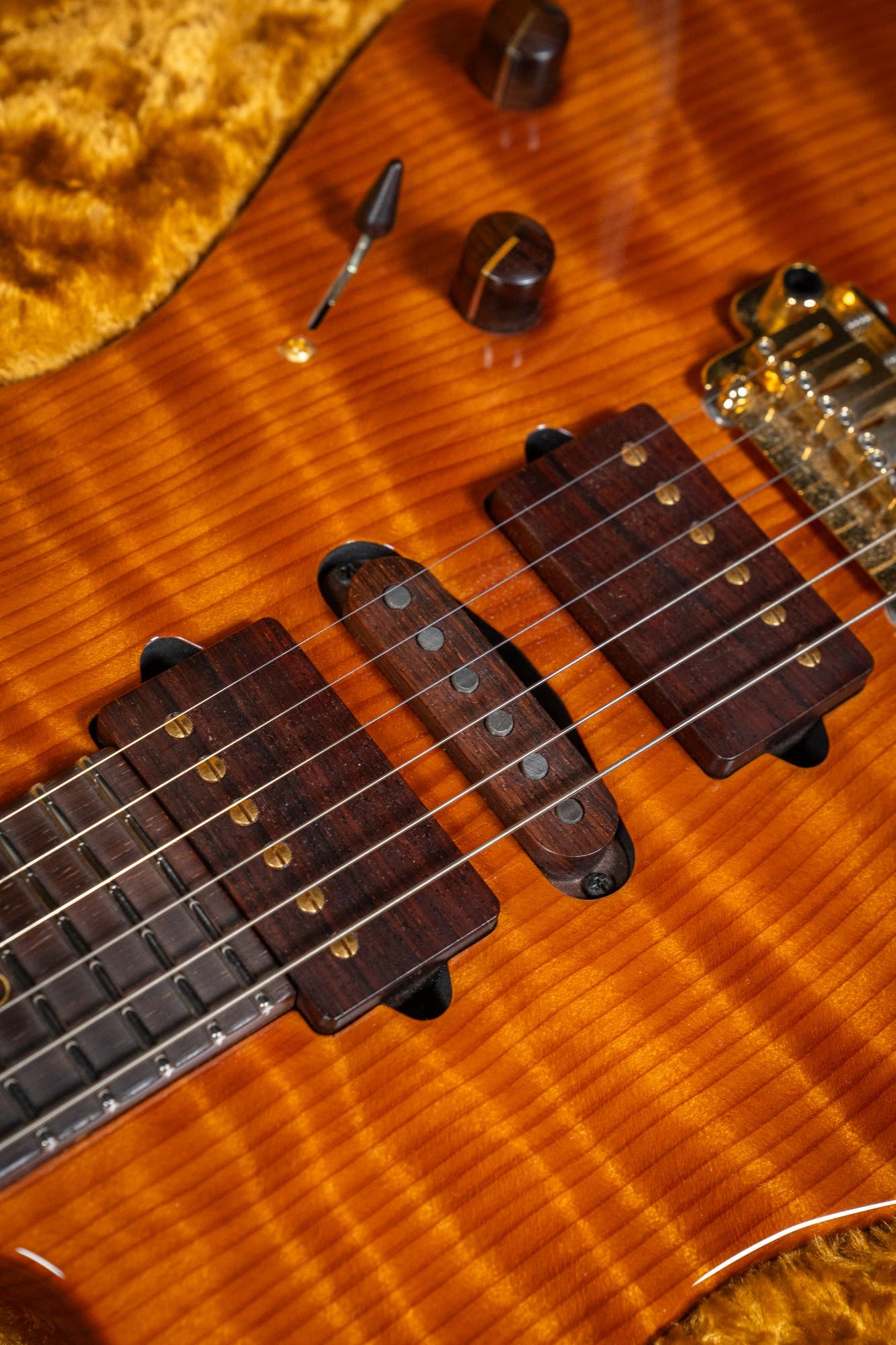 Suhr 2015 Collection Modern Carve Top w/Case + Matching Pedal - Figured Redwood - Pre-Owned (#27209)