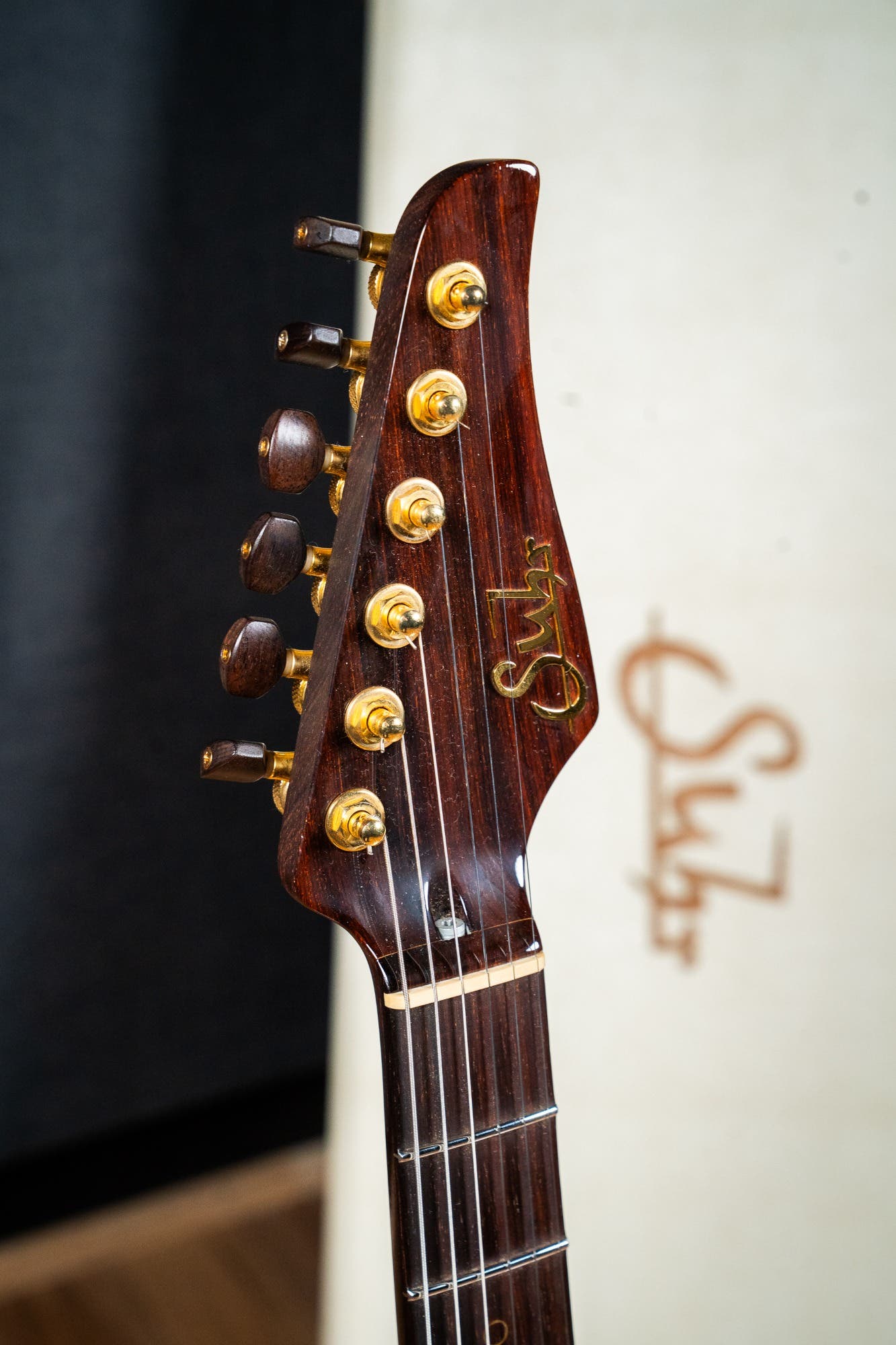 Suhr 2015 Collection Modern Carve Top w/Case + Matching Pedal - Figured Redwood - Pre-Owned (#27209)