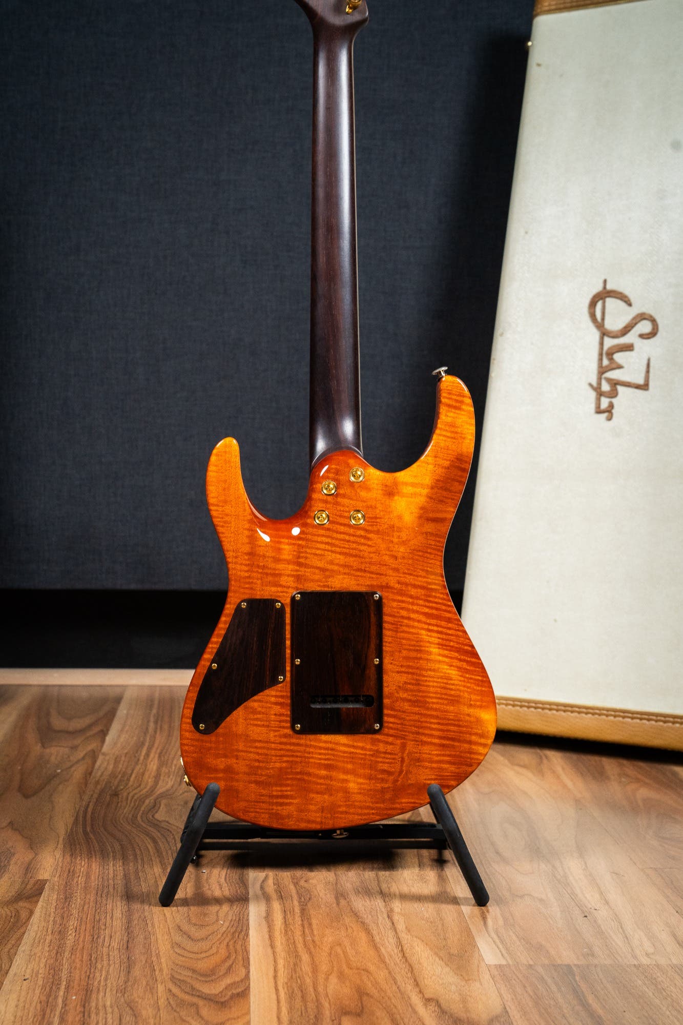 Suhr 2015 Collection Modern Carve Top w/Case + Matching Pedal - Figured Redwood - Pre-Owned (#27209)