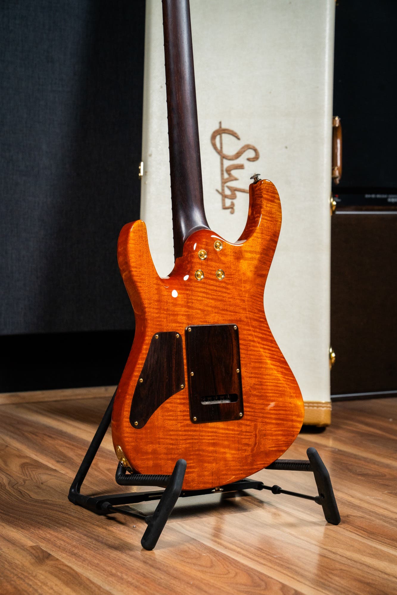 Suhr 2015 Collection Modern Carve Top w/Case + Matching Pedal - Figured Redwood - Pre-Owned (#27209)