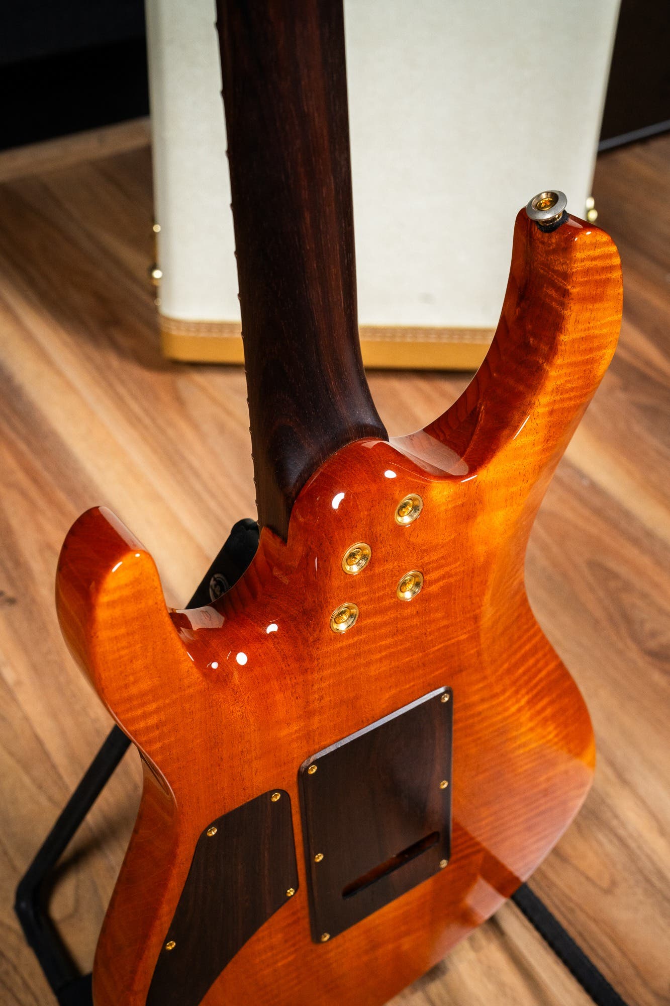 Suhr 2015 Collection Modern Carve Top w/Case + Matching Pedal - Figured Redwood - Pre-Owned (#27209)