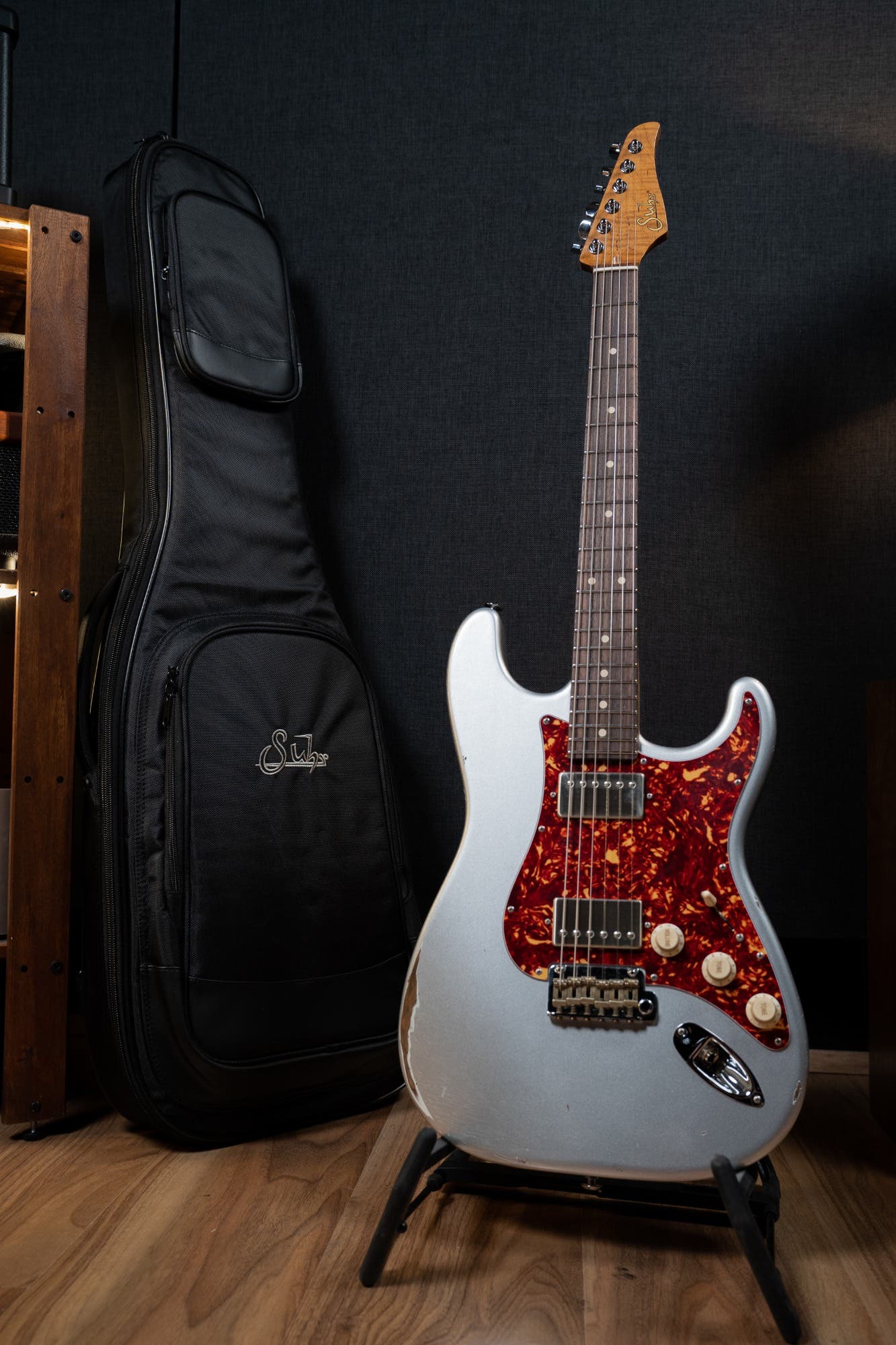 Suhr Classic S Antique HH Electric Guitar w/Gigbag - Firemist Silver