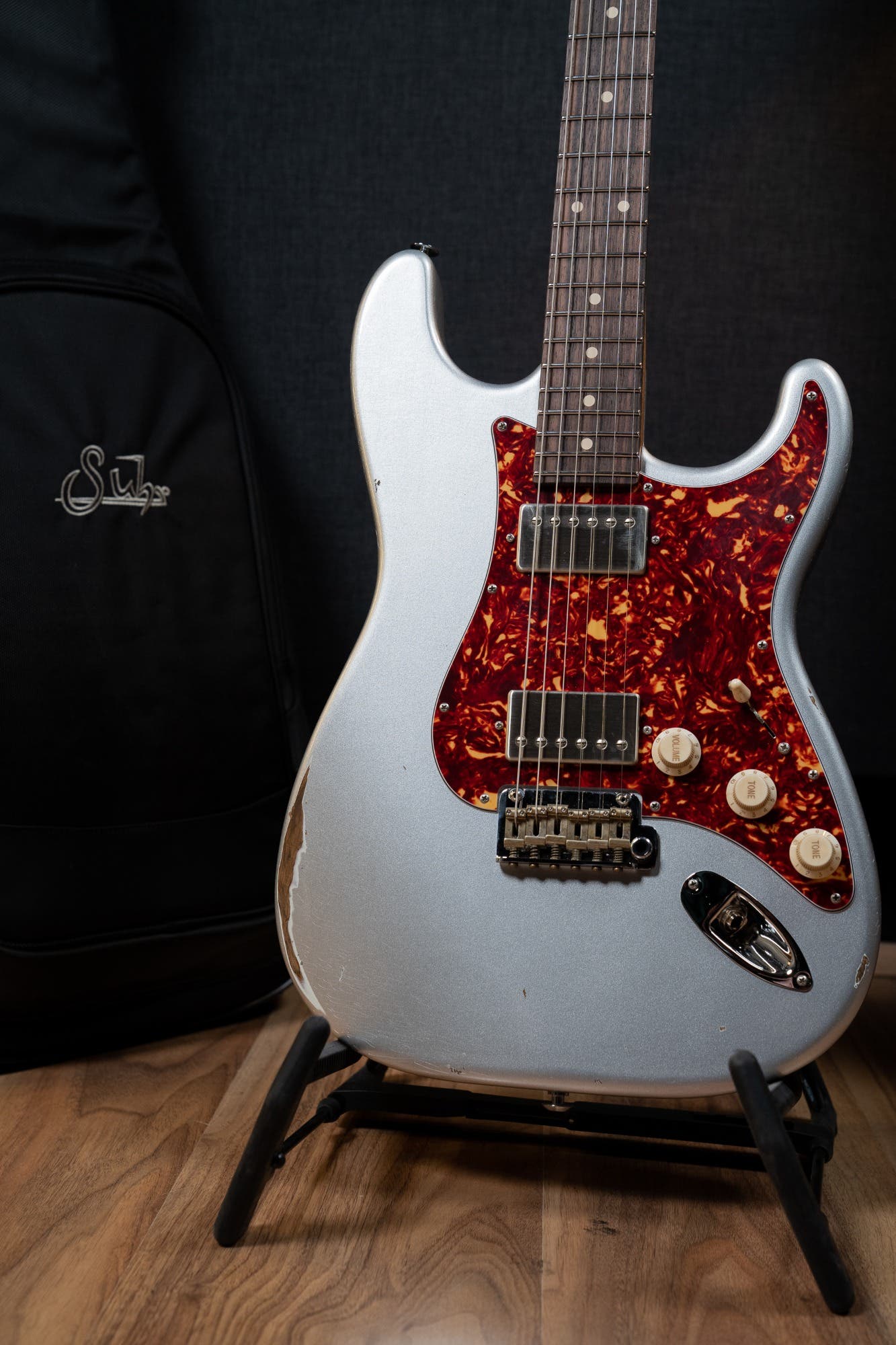 Suhr Classic S Antique HH Electric Guitar w/Gigbag - Firemist Silver