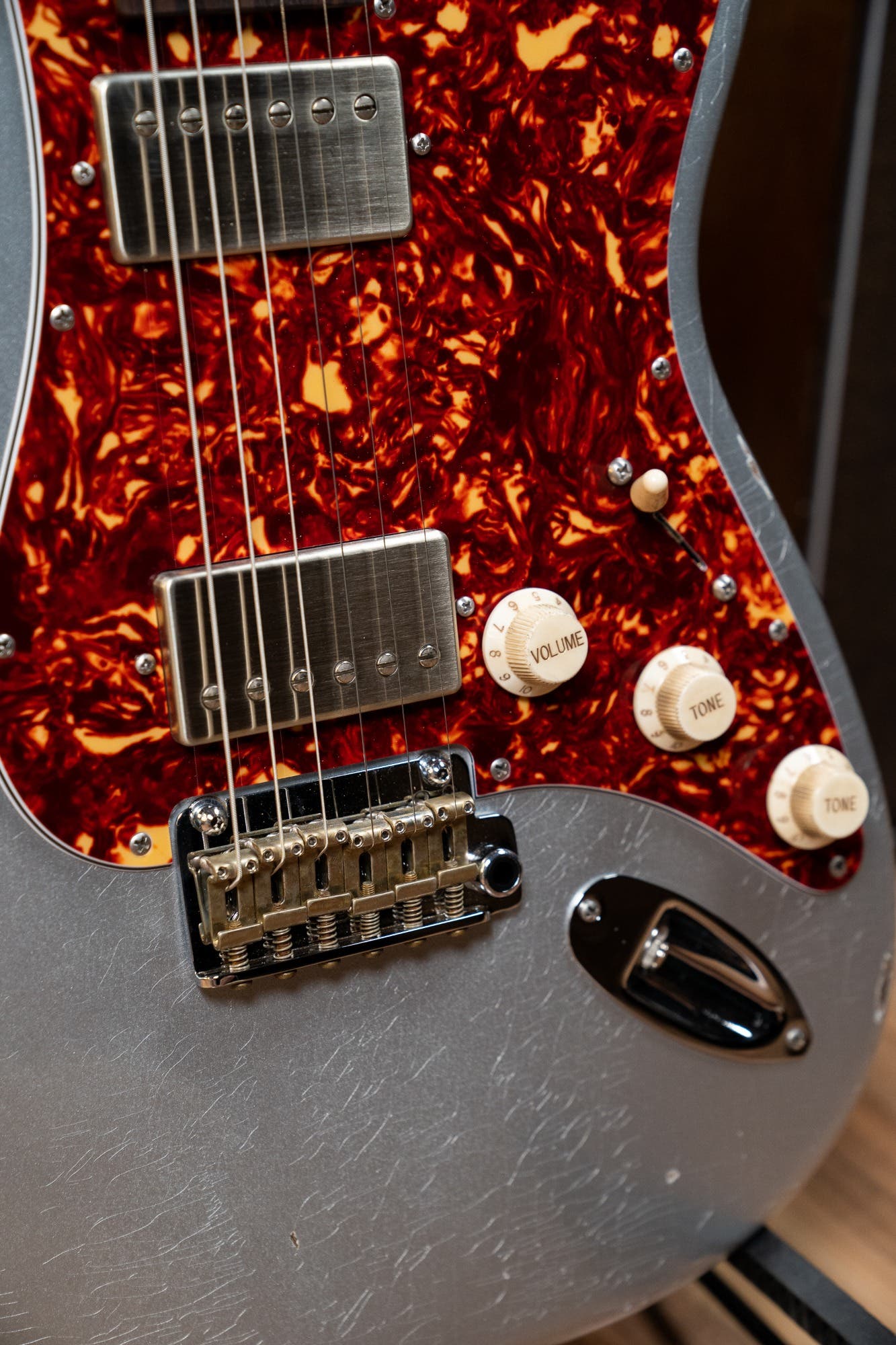 Suhr Classic S Antique HH Electric Guitar w/Gigbag - Firemist Silver