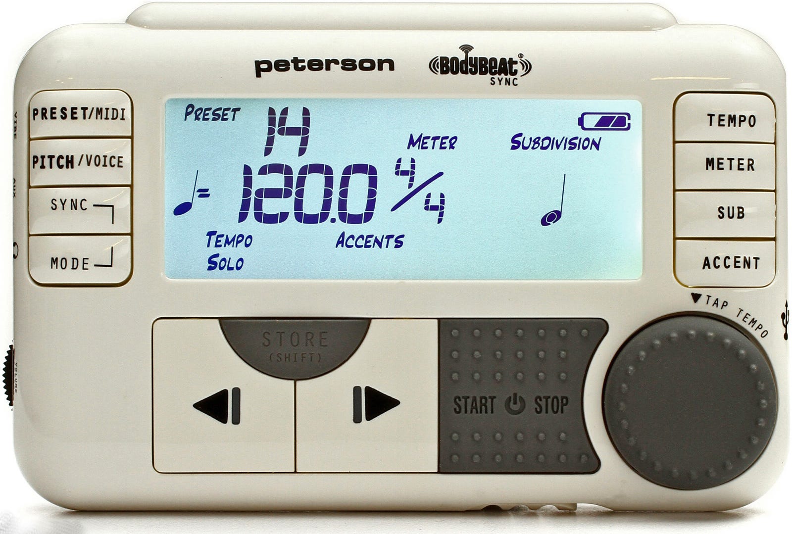 Peterson Body Beat Sync Metronome w/Sync and Pulse (PE-BODY-BEAT)