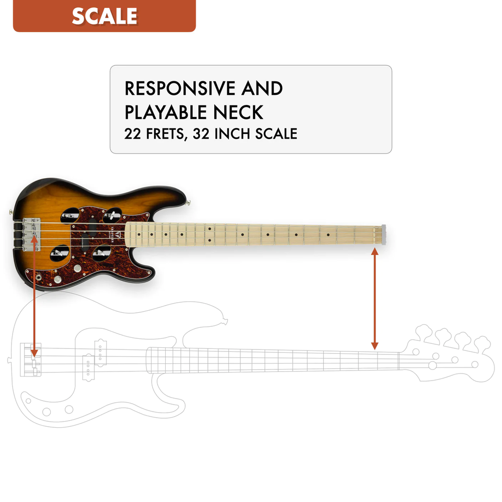 Traveler Guitar TB-4P Bass - Sunburst