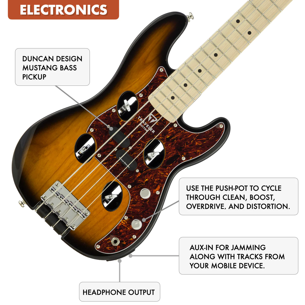 Traveler Guitar TB-4P Bass - Sunburst