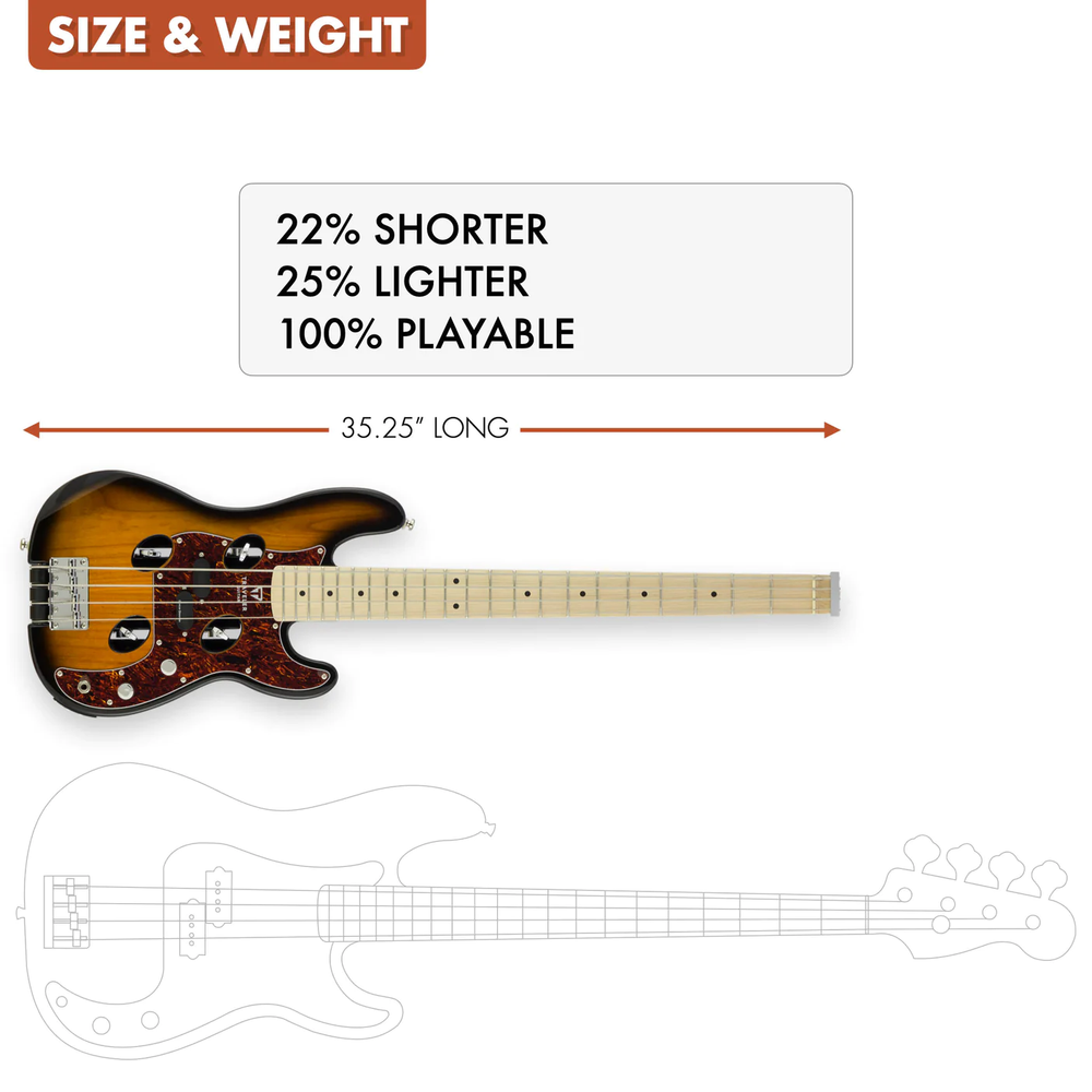 Traveler Guitar TB-4P Bass - Sunburst