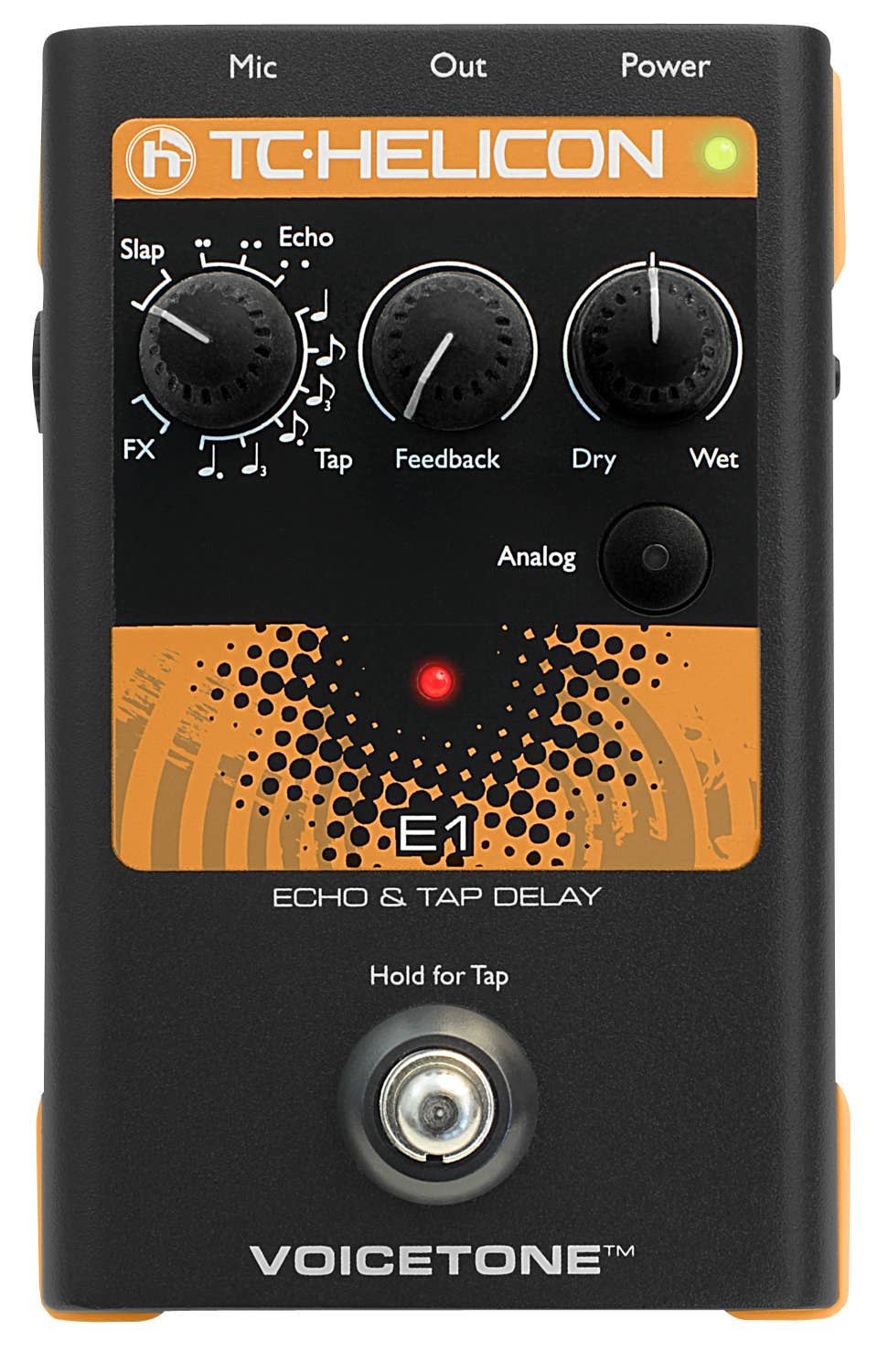 TC Helicon VoiceTone E1 Echo & Tap Delay Pedal