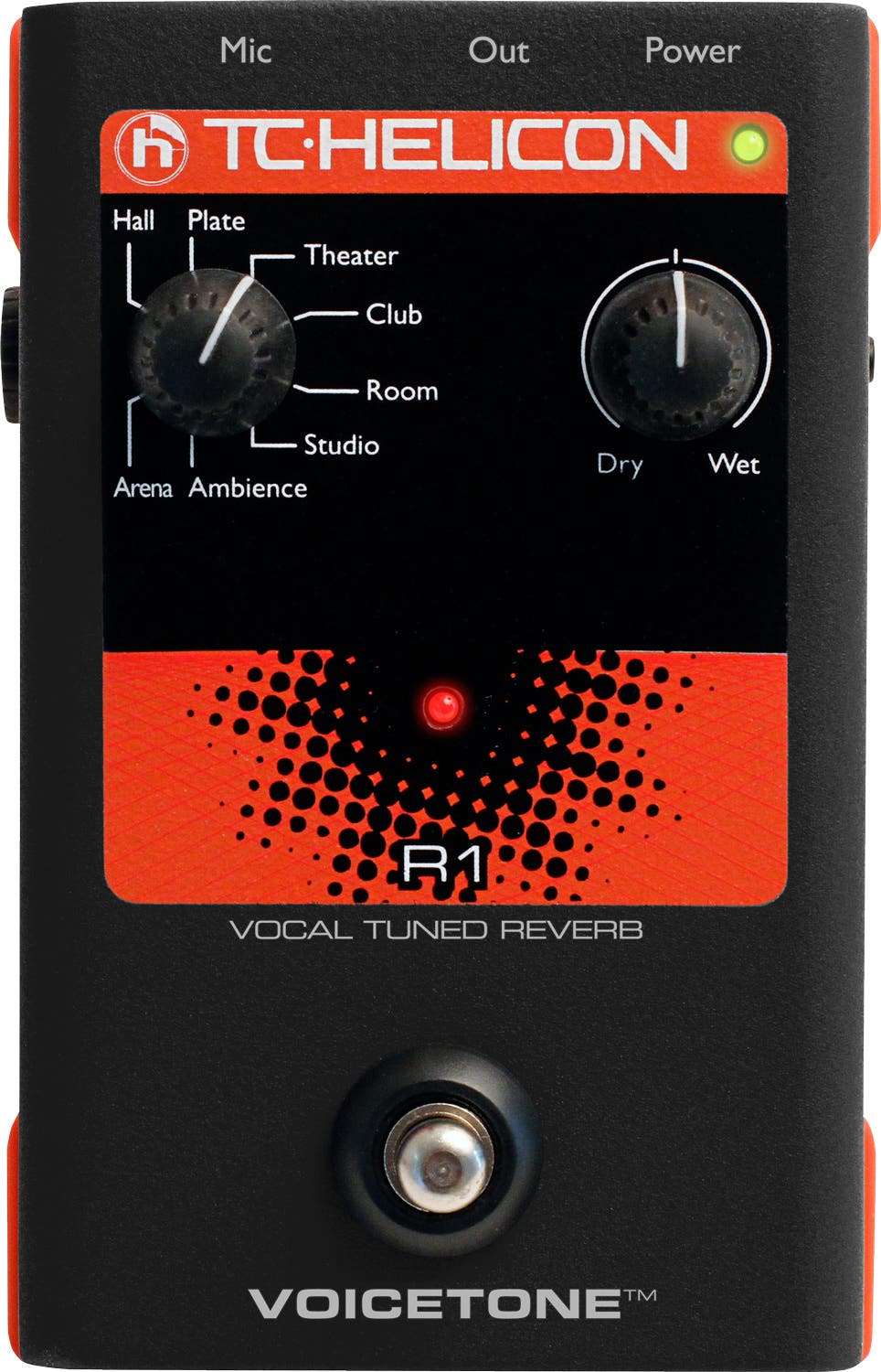 TC Helicon VoiceTone R1 Vocal Tuned Reverb Pedal