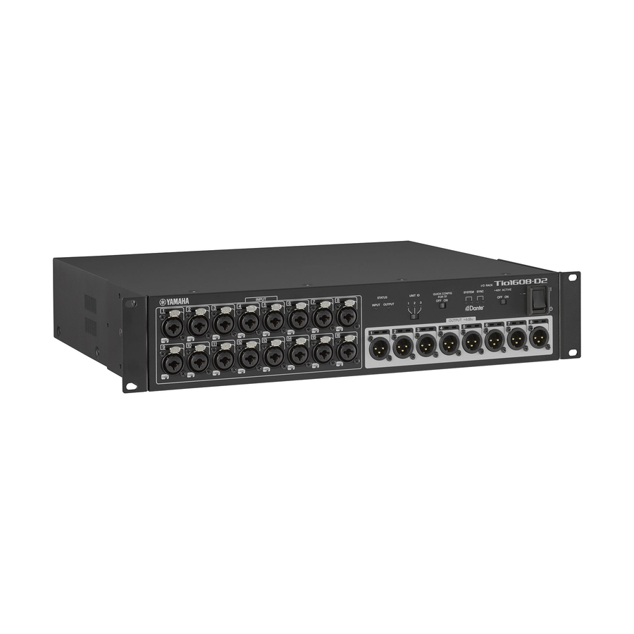 Yamaha Tio1608-D2 Digital Stage Box with Dante