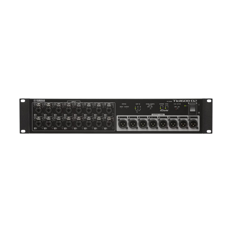 Yamaha Tio1608-D2 Digital Stage Box with Dante