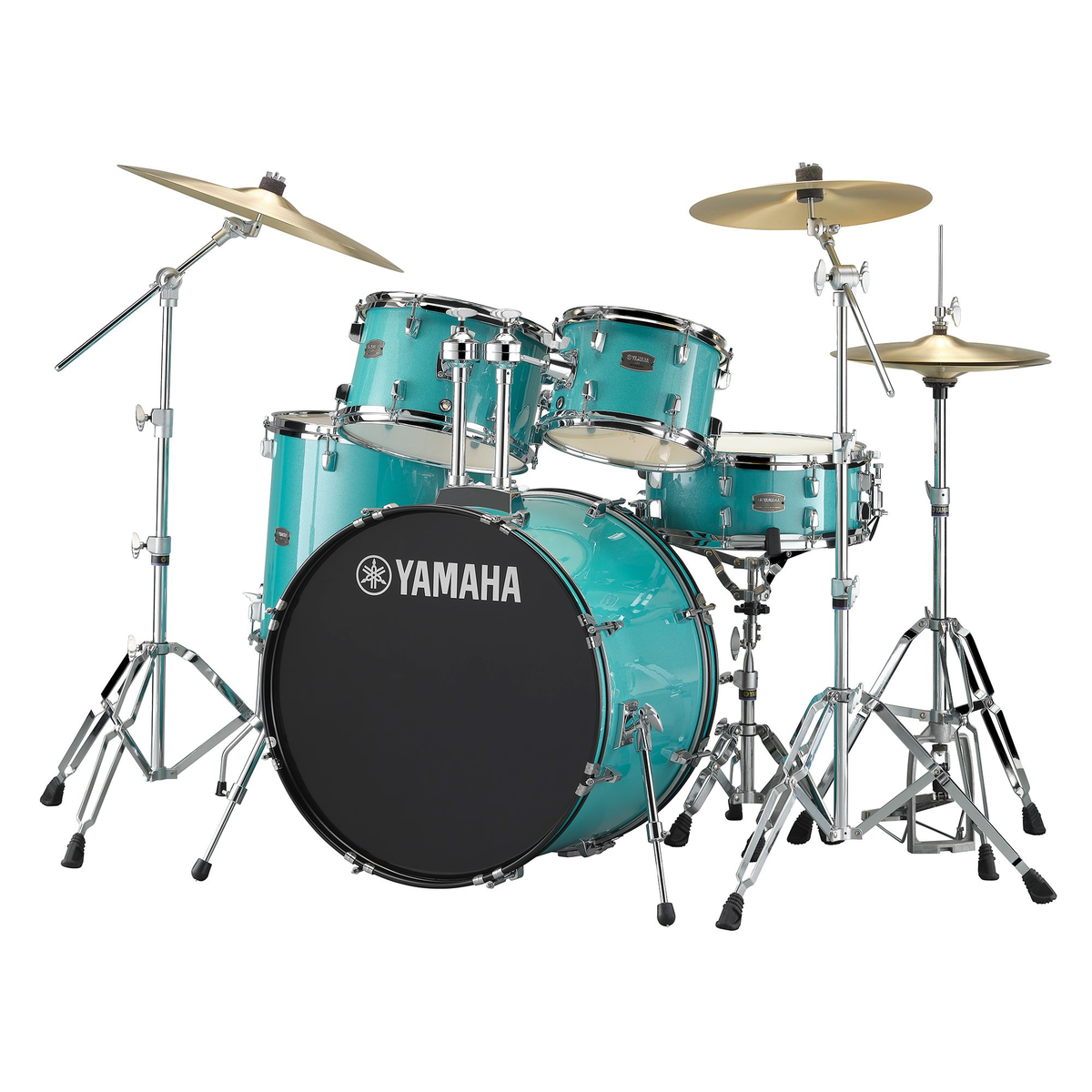 Yamaha Rydeen 5pc Euro Drum Kit - Turquoise Glitter w/FREE DS550 STOOL!