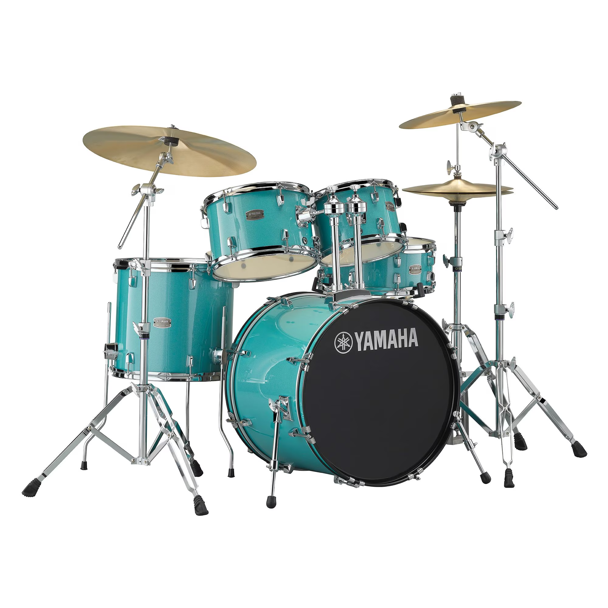 Yamaha Rydeen 5pc Fusion Drum Kit - Turquoise Glitter w/FREE DS550 STOOL!